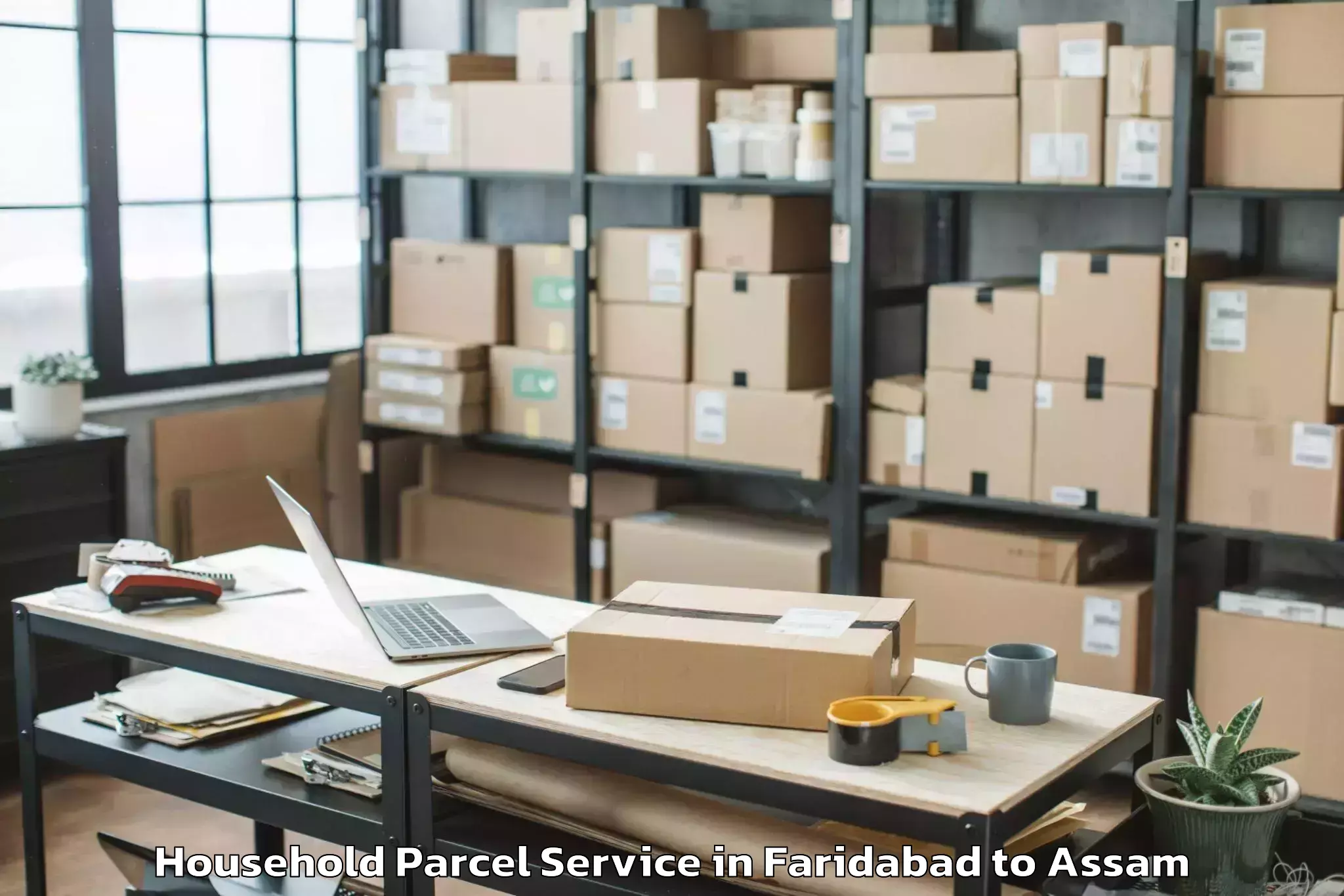 Book Faridabad to Chaparmukh Household Parcel